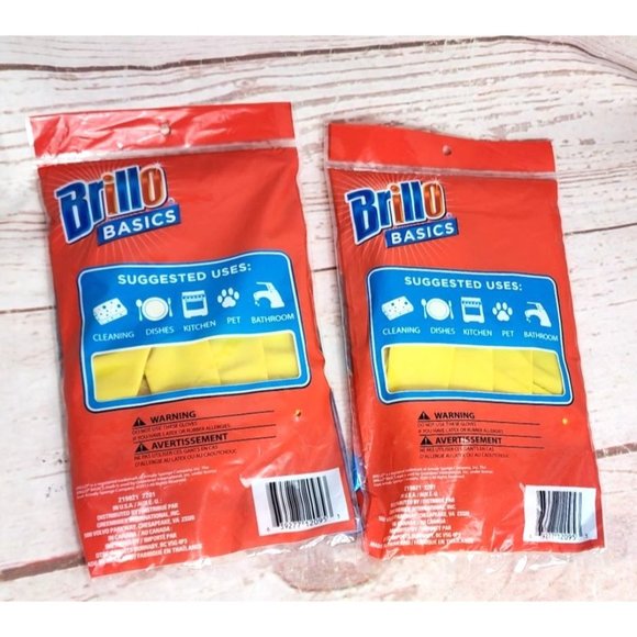 Brillo Basics Medium Textured Grip Yellow Latex Reusable Gloves - Picture 2 of 10